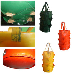 Strawberry Planting Growing Bag 3 Gallons Multi-mouth Container Bags Grow Planter Pouch Root Bonsai Plant Pot