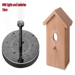 Solar Fountain Water Outdoor Garden Circular Floating Water Landscape